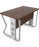 BUREAU EN MELAMINE PIETEMENT METALLIQUE
