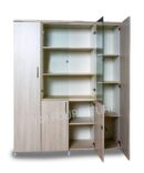 ARMOIRE EN MELAMONE AVEC 04 PORTES SEMI VITREE