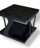 table basse en verre structure mettalique