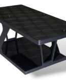 table basse en verre structure métallique