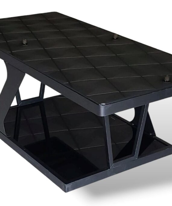 table basse en verre structure métallique